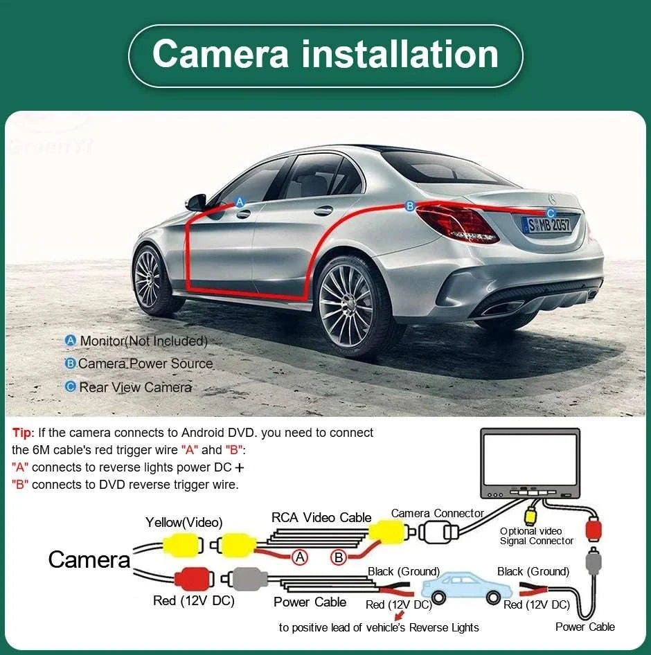 170° Rear View Backup Camera for Honda – AHD/CVBS Night Vision-AHD720P