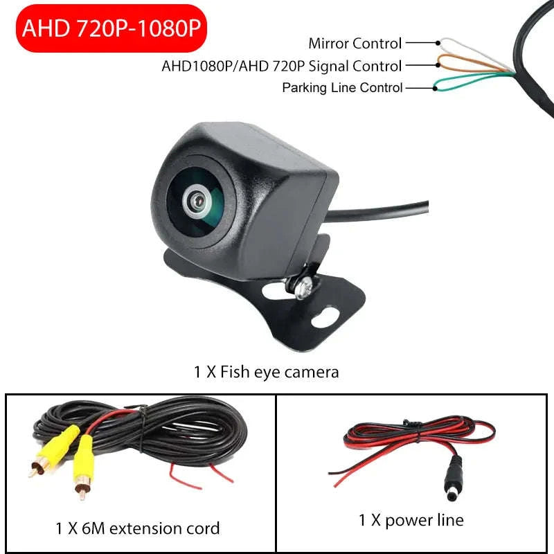 170° Wide Angle Car Backup Camera 1080P Night Vision AHD-015-CVBS-720P / 12 V