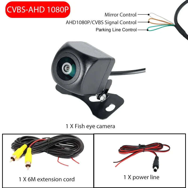 170° Wide Angle Car Backup Camera 1080P Night Vision AHD-015-CVBS-720P / 12 V