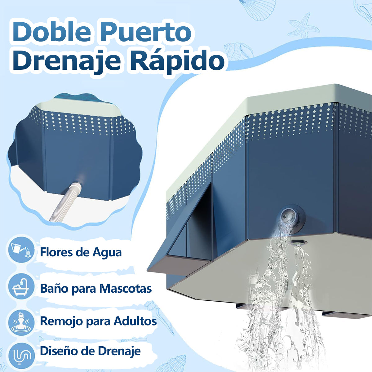 Foldable Outdoor Pool for Family Summer Water Fun