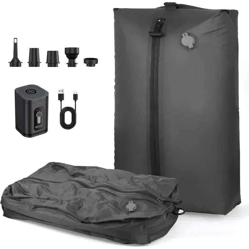 17L Vacuum Compression Bag with Air Pump for Travel Storage-1 bag 1 pump black / China Mainland