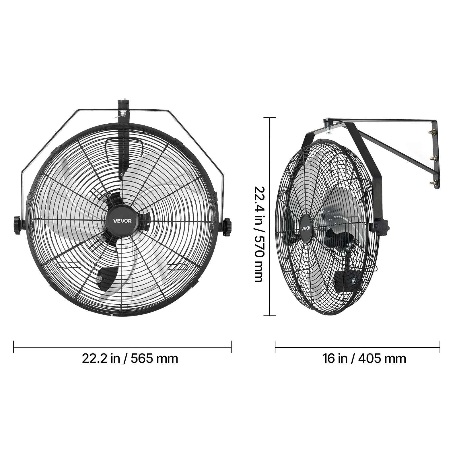 18/20" Wall Mounted Industrial Fan with Long-Range Airflow-18in no shake / United States