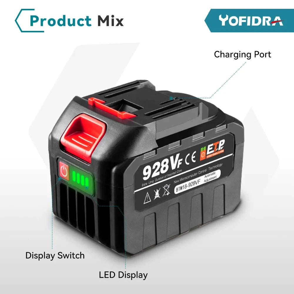 18–20V Rechargeable Lithium Ion Battery for Power Tools-1x128VF-1 Charger / spain