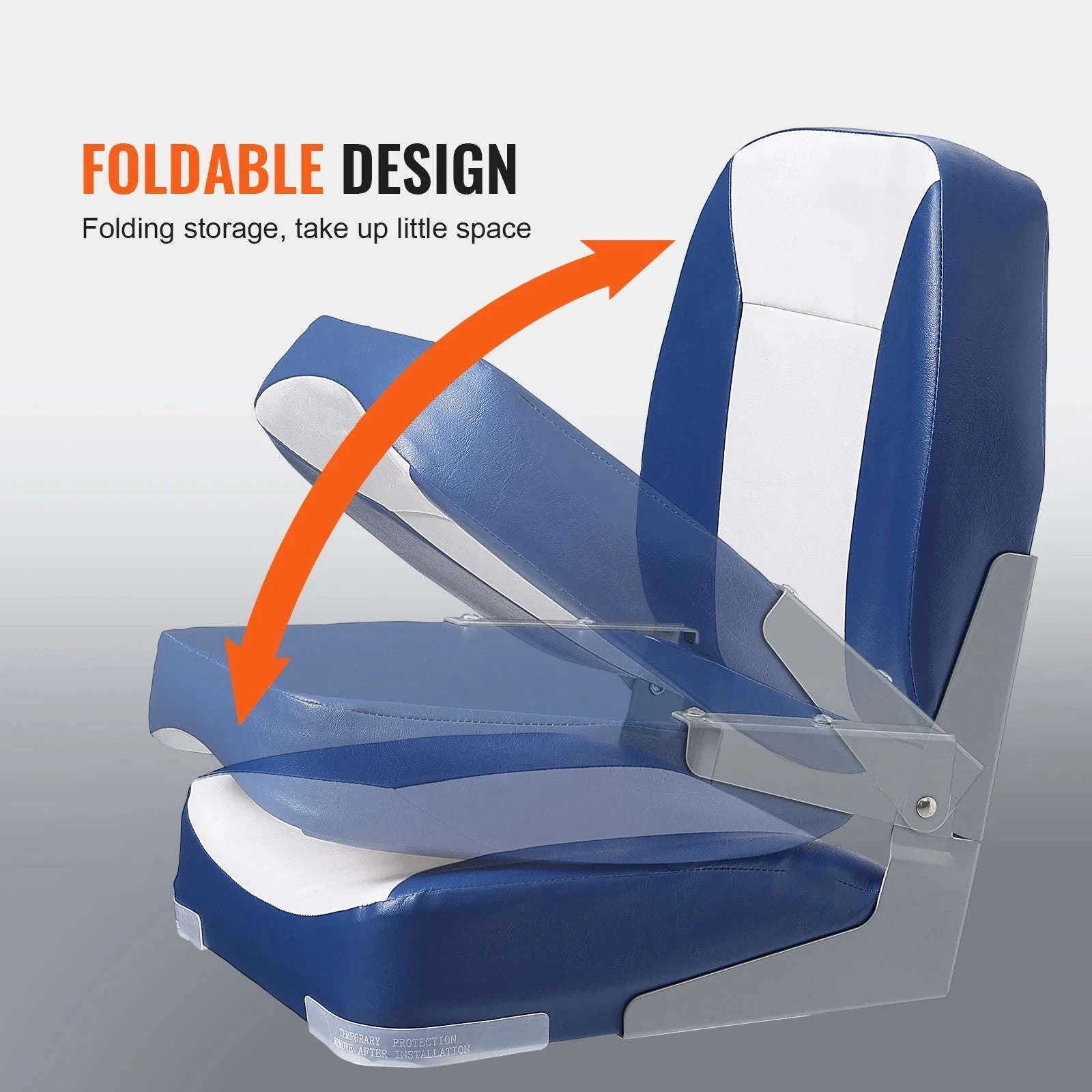 18.9-Inch Low Back Folding Boat Seat-1 pc / United States