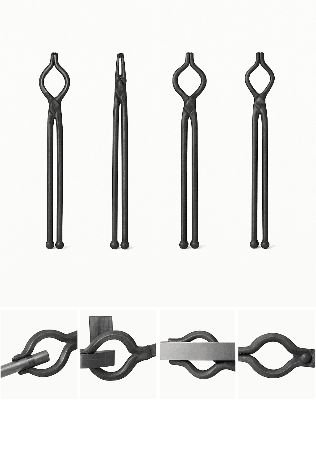 18-Inch Blacksmith Tongs Set for Secure Forge Control-4PCs / United States