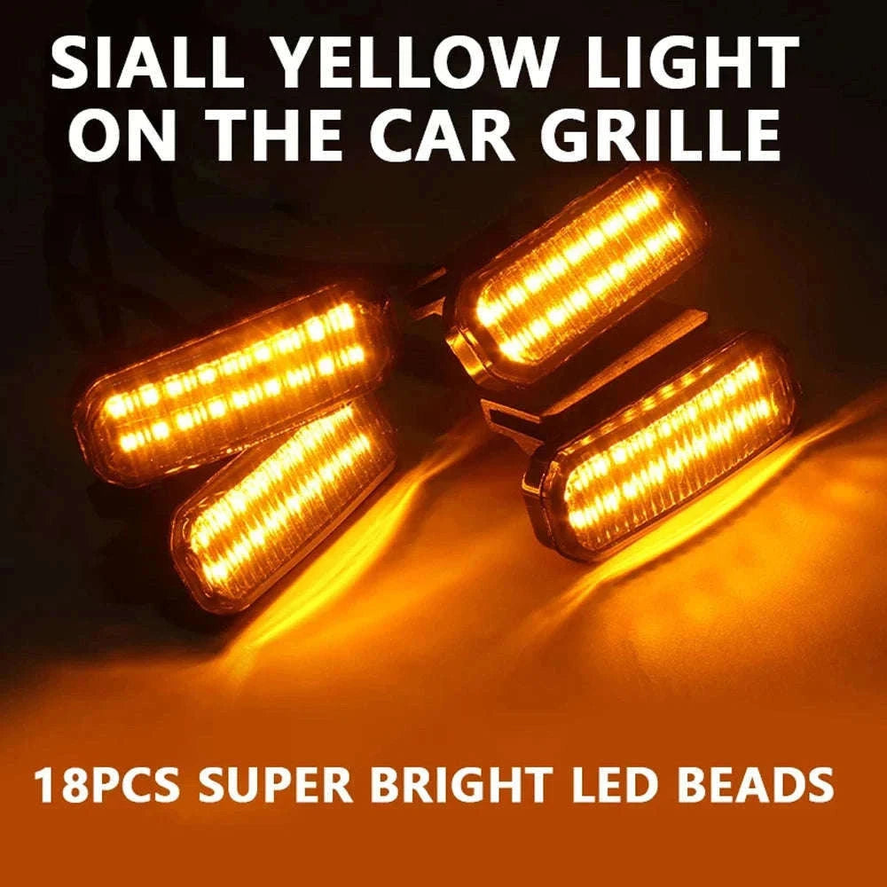 18 LED Front Grille Daytime Running Light 12V-4PCS