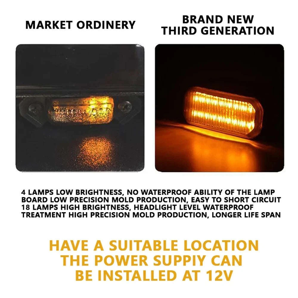 18 LED Front Grille Daytime Running Light 12V-4PCS