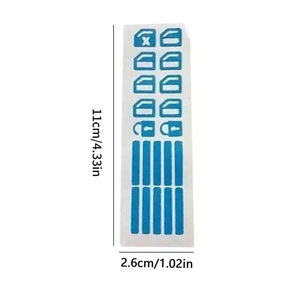 18-Piece Luminous Car Window Button Sticker Set-Germany / 18key Blue 1PC
