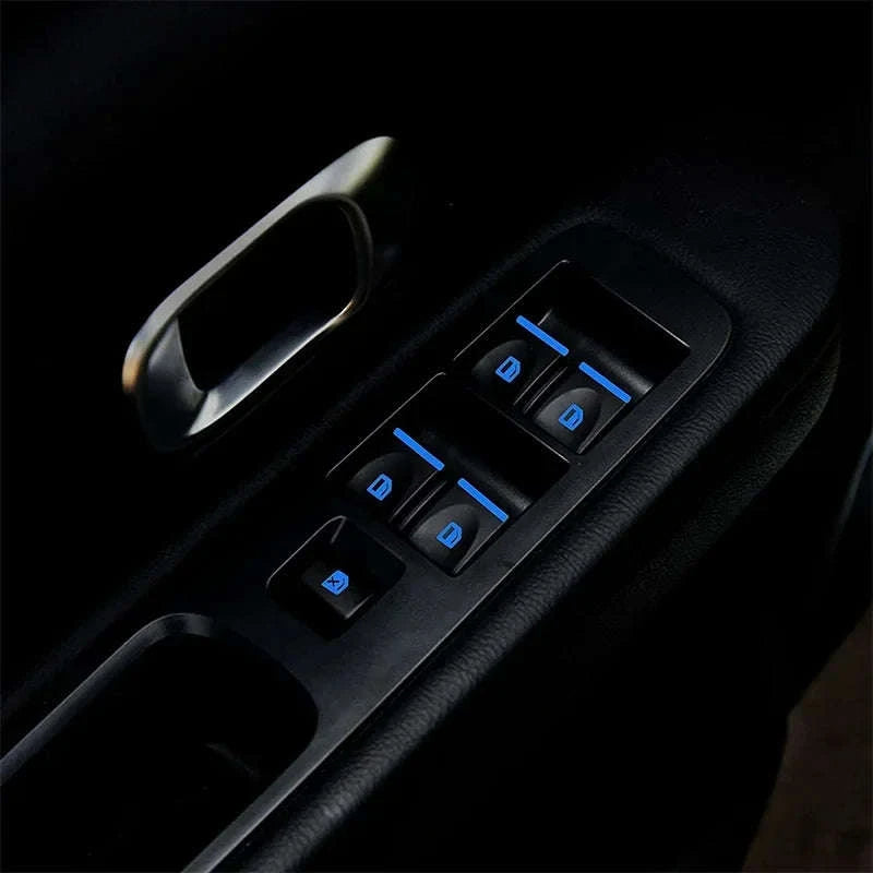 18-Piece Luminous Car Window Button Sticker Set-Germany / 18key Blue 1PC