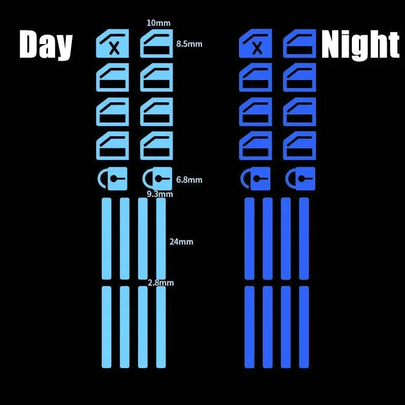 18-Piece Luminous Car Window Button Sticker Set-Germany / 18key Blue 1PC