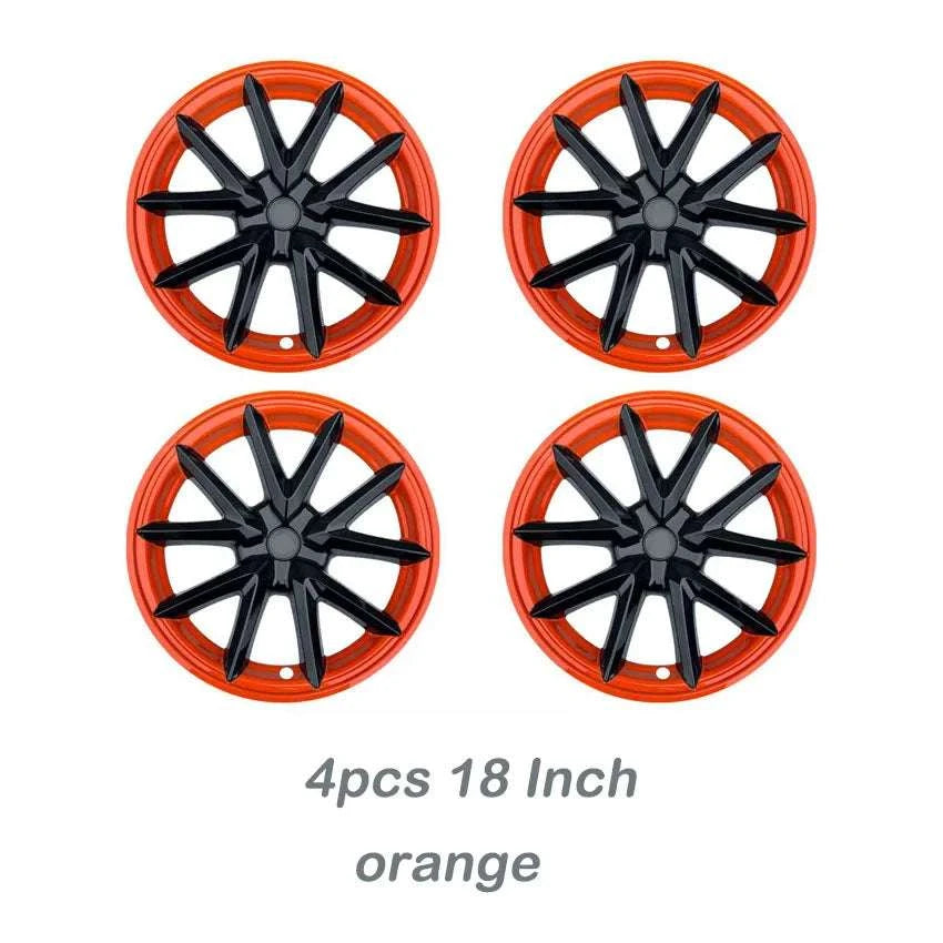 18" Tesla Model 3 Hubcap Set (2017–2023) Full Wheel Covers 4PCS-Gloss Black