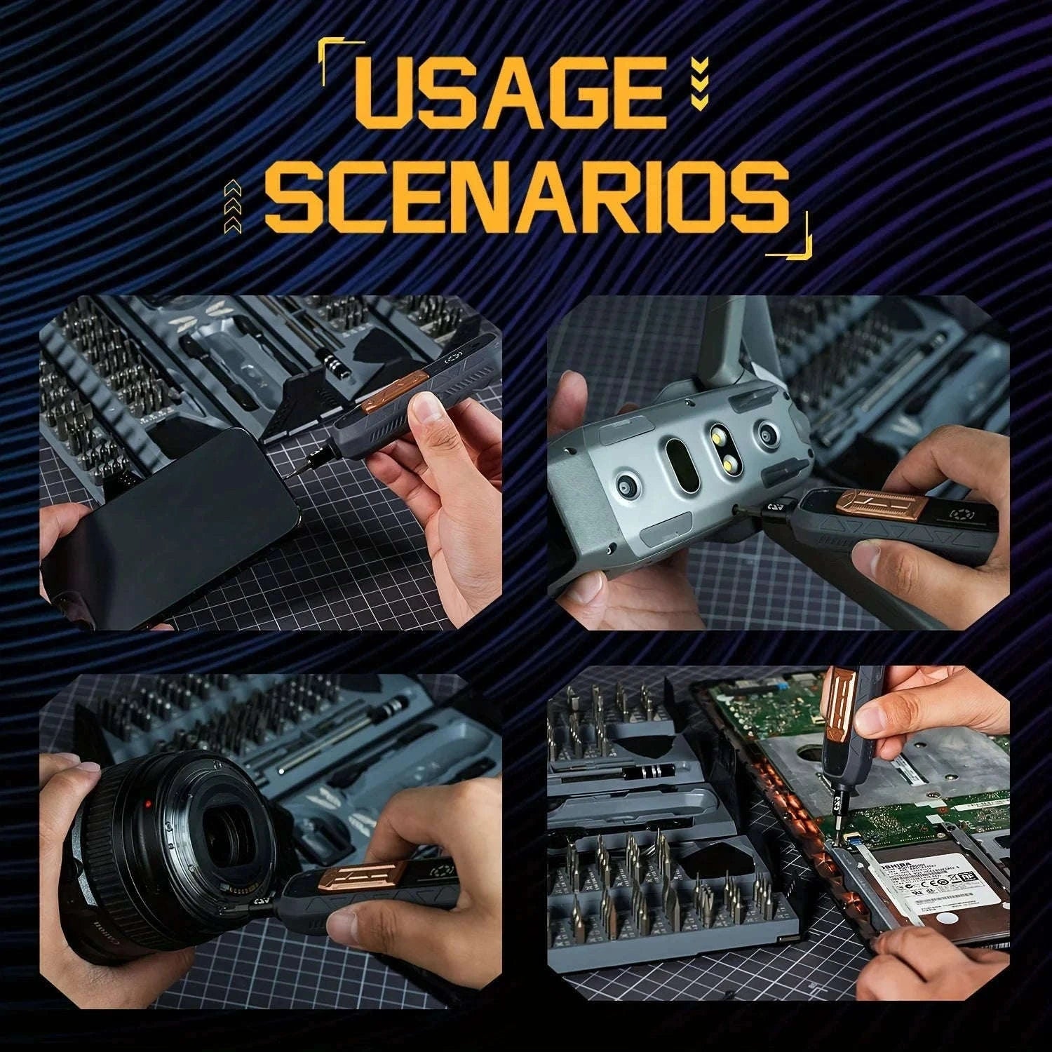 180-in-1 Precision Screwdriver Set with Magnetic Bits for Electronics Repair-Manual 180in1 WH / GERMANY