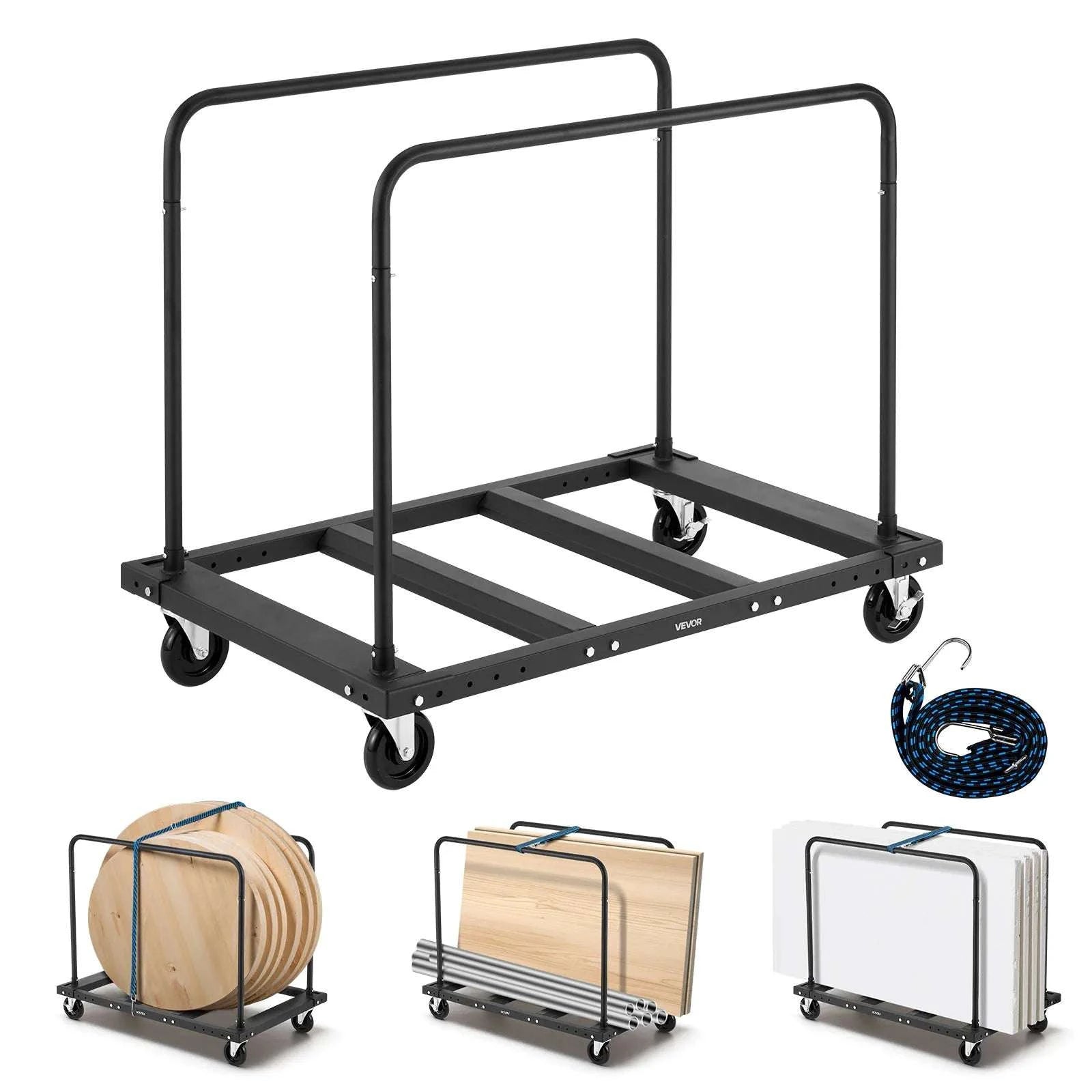 1800 lb Drywall Panel Dolly Cart with Swivel Casters & Strap-1800 LBS / spain
