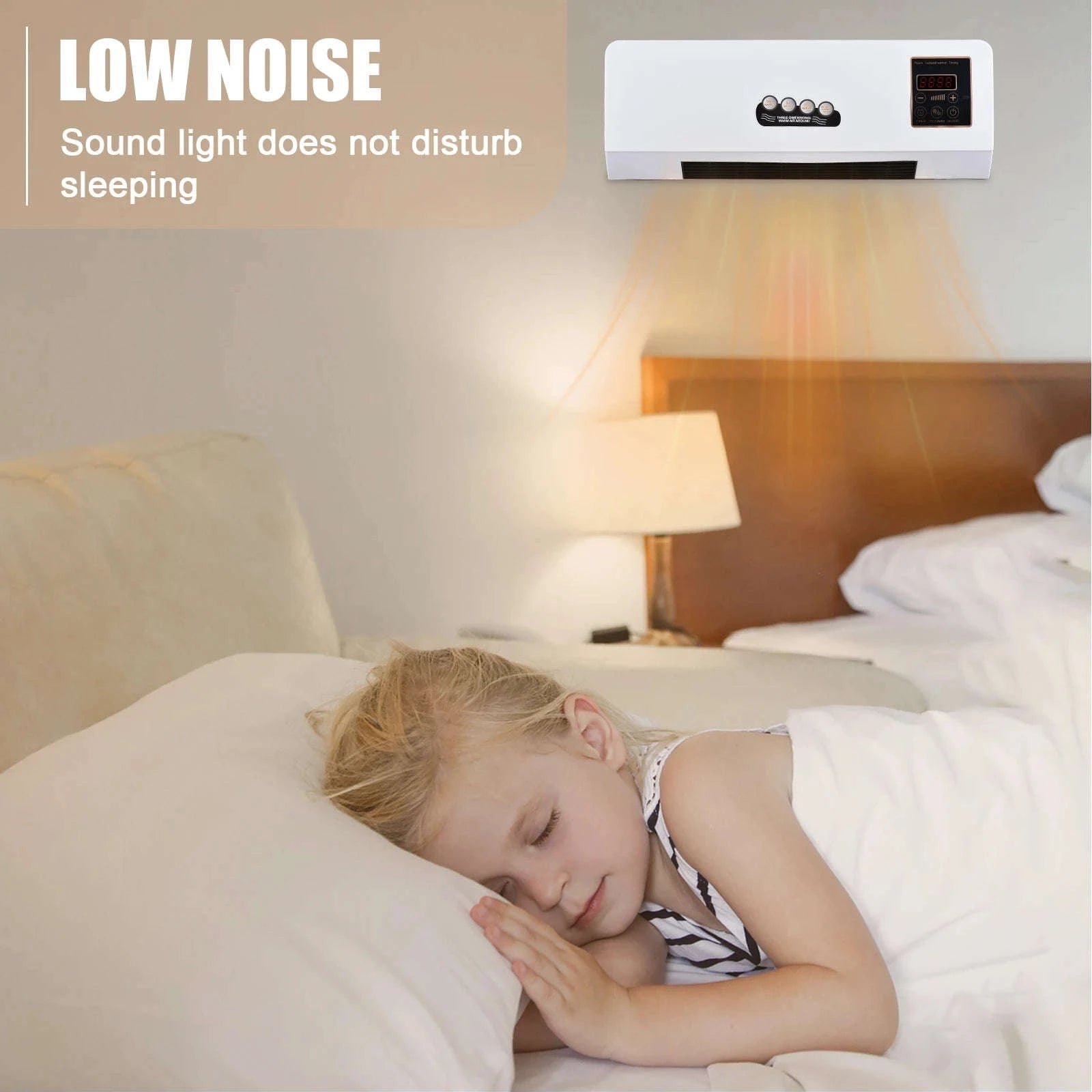 1800W Heater and Fan Combo Wall Mounted Electric Heater Fan with Remote-WHITE / United States