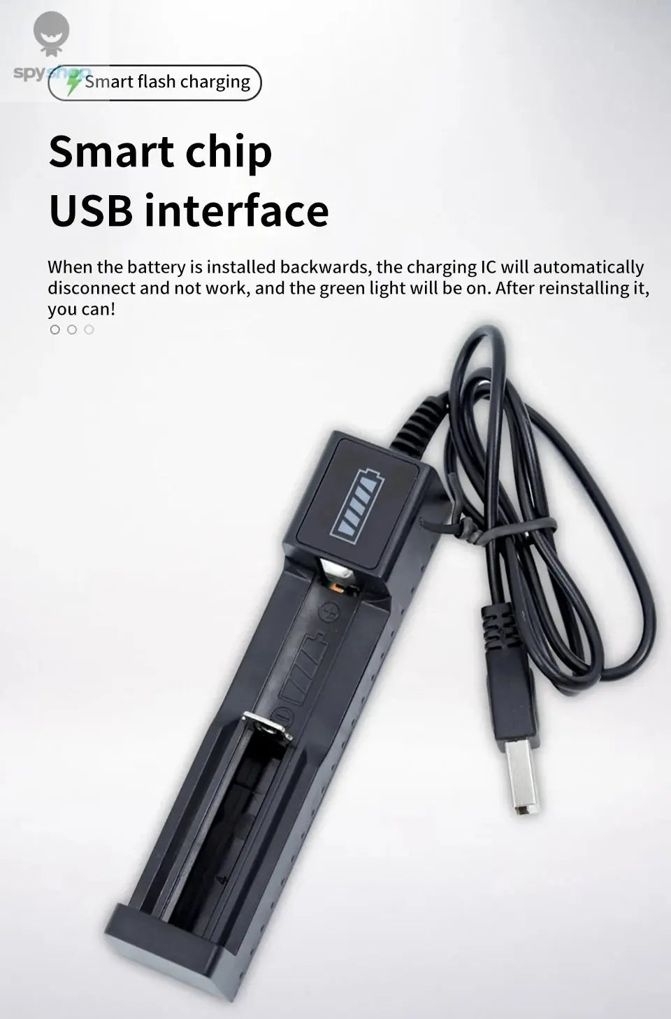 18650 Battery Charger 1/2/4 Slots Dual 18650 Charging 3.7V Rechargeable Lithium Battery USB Charger For 16340 14500 18650 Spy-shop.com