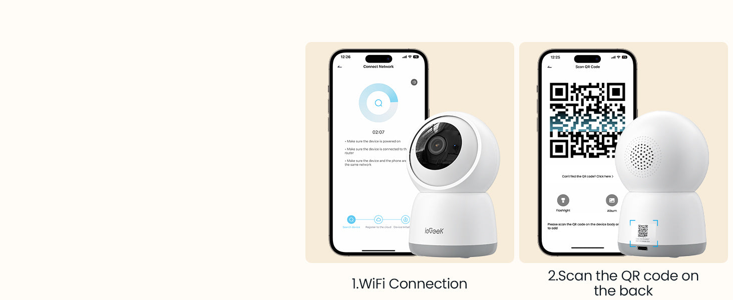 ieGeek 5MP Indoor Security Camera with 360° PTZ and Night Vision