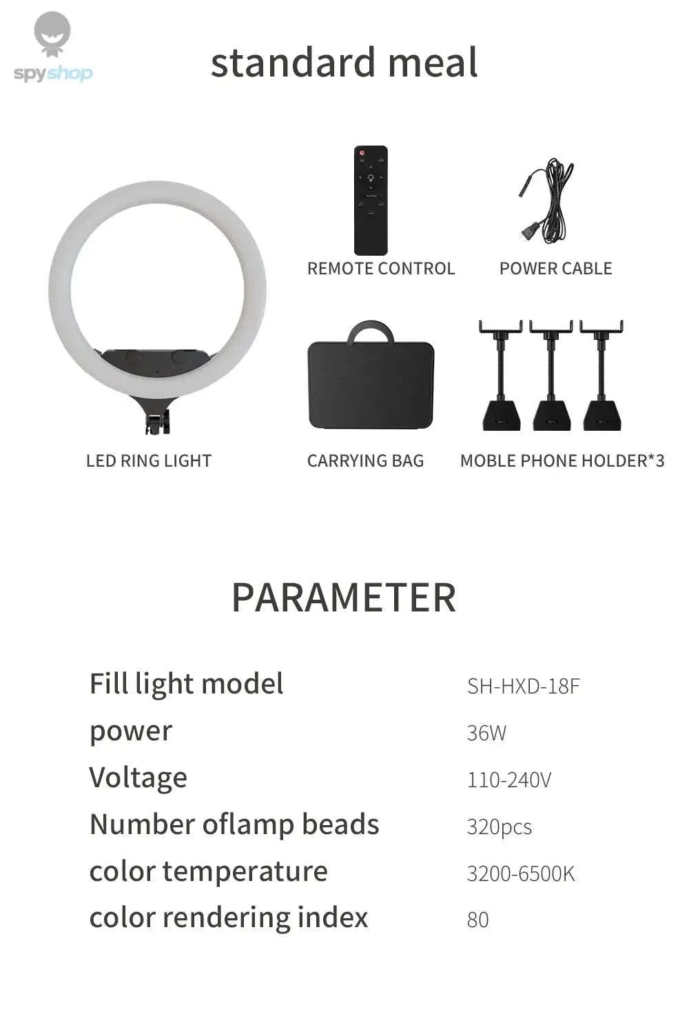 18inch Ring Light Professional LED Stand Kit-onely ring light / CHINA