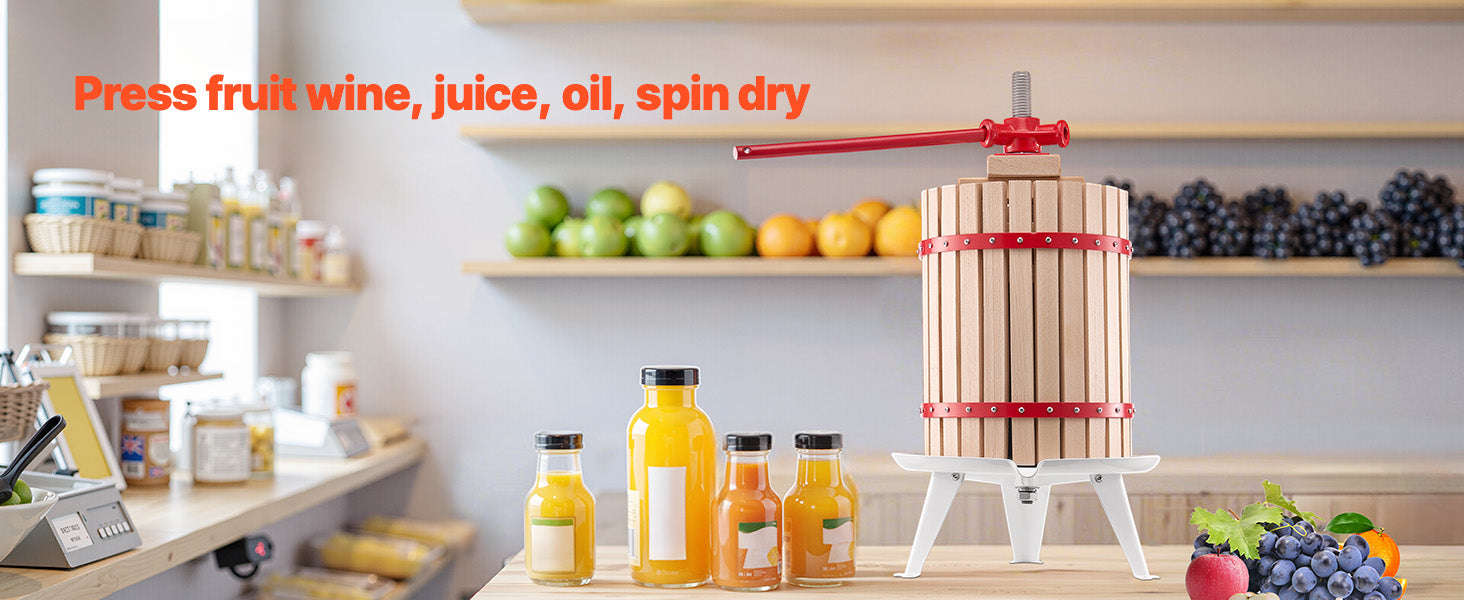 18L Solid Wood Fruit Wine Press with Handle-18L / United States