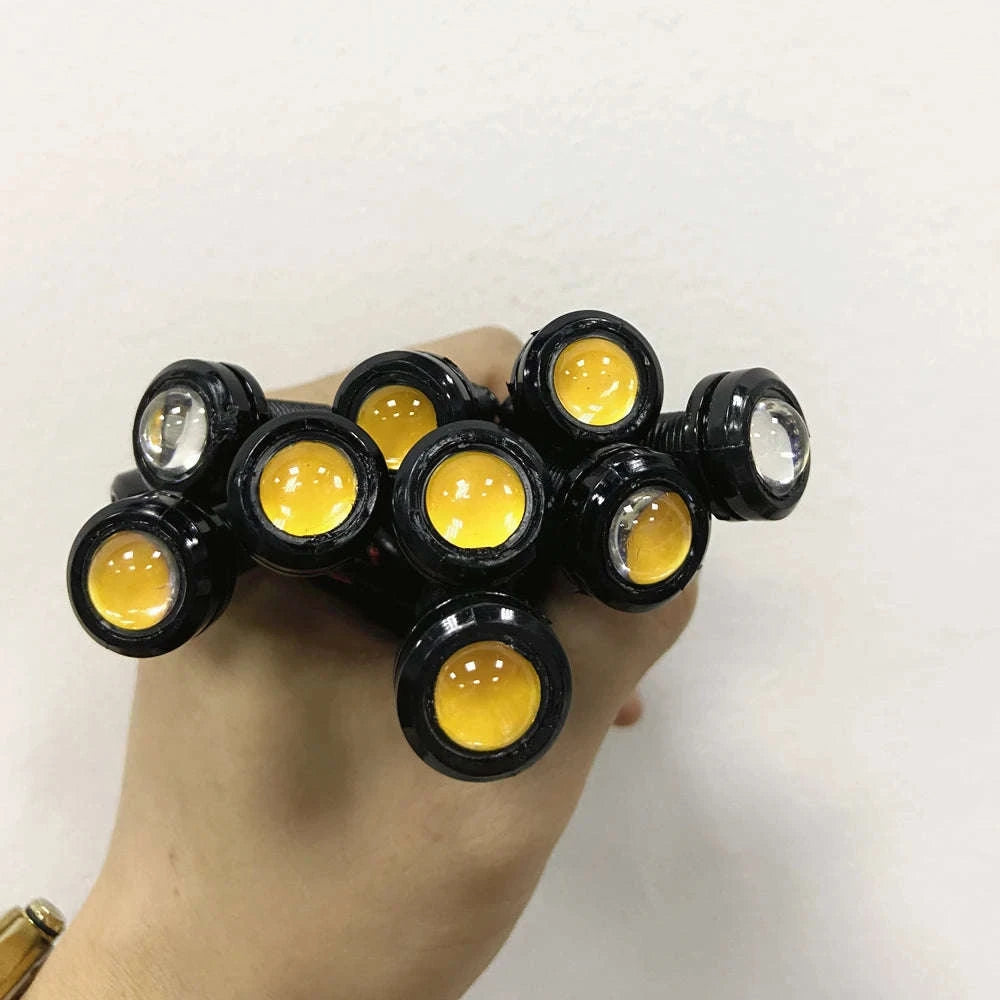 18mm Universal LED Driving Lights 12V-Green / 10pcs