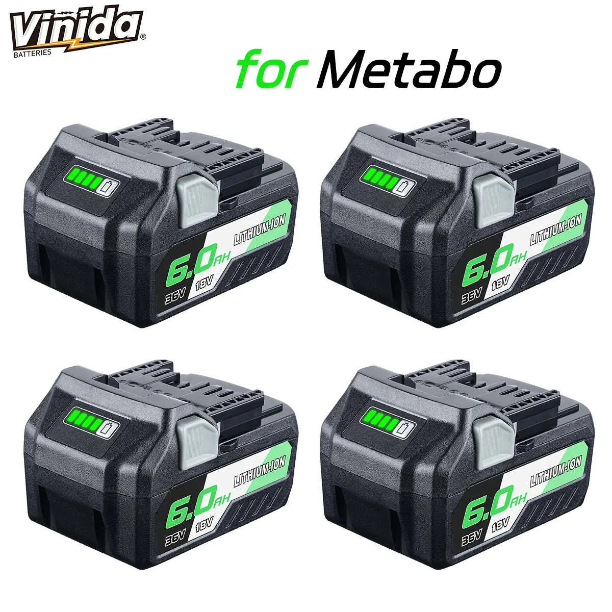 18V/36V 6.0Ah Lithium Battery Replacement for Cordless Tools-for Metabo / 18V-36V / United States