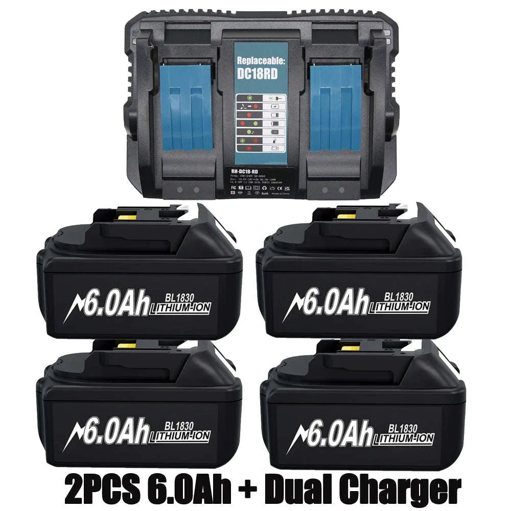 18V 6Ah Replacement Battery for Makita Power Tools-4 6.0ah / 18V / GERMANY