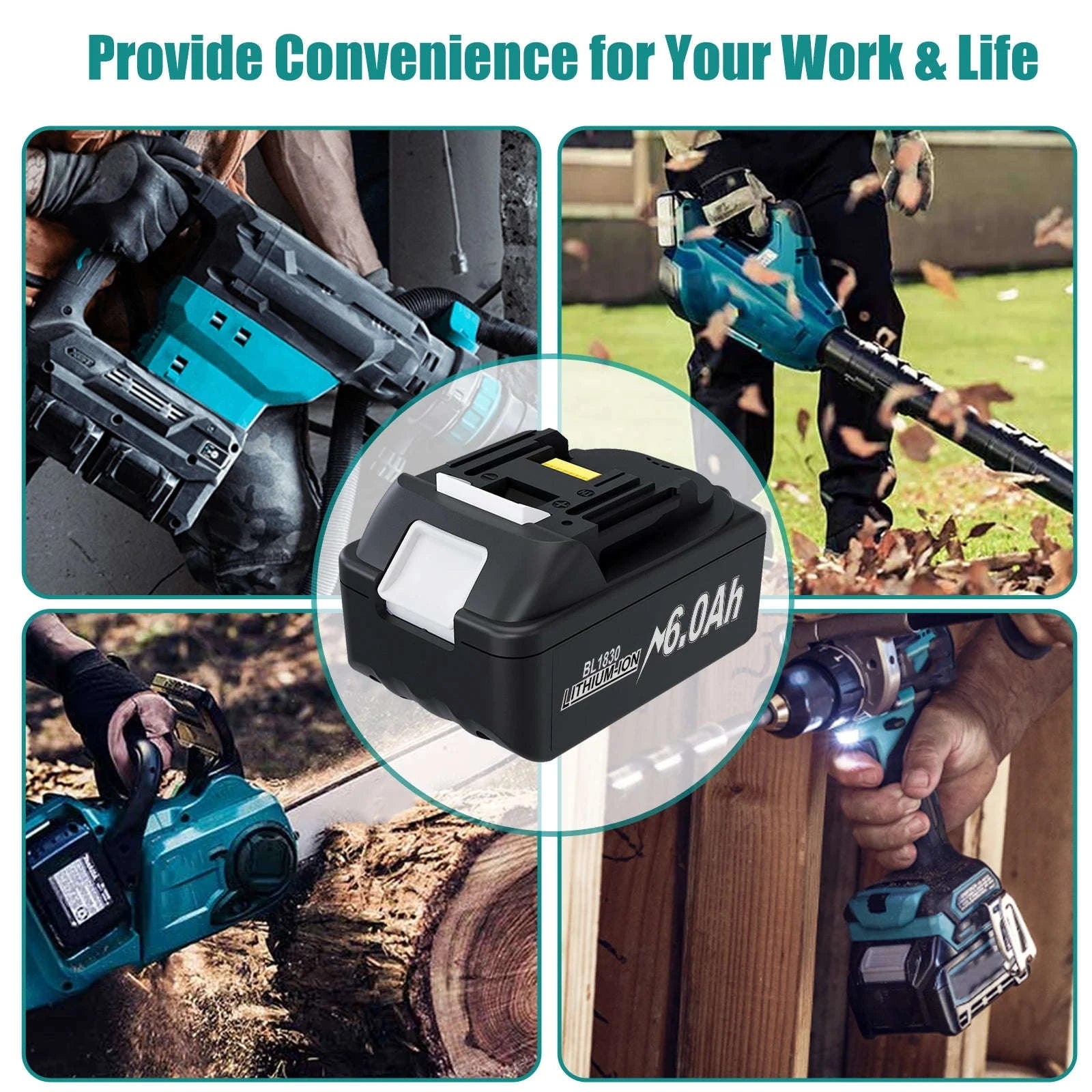 18V 6Ah Replacement Battery for Makita Power Tools-4 6.0ah / 18V / GERMANY