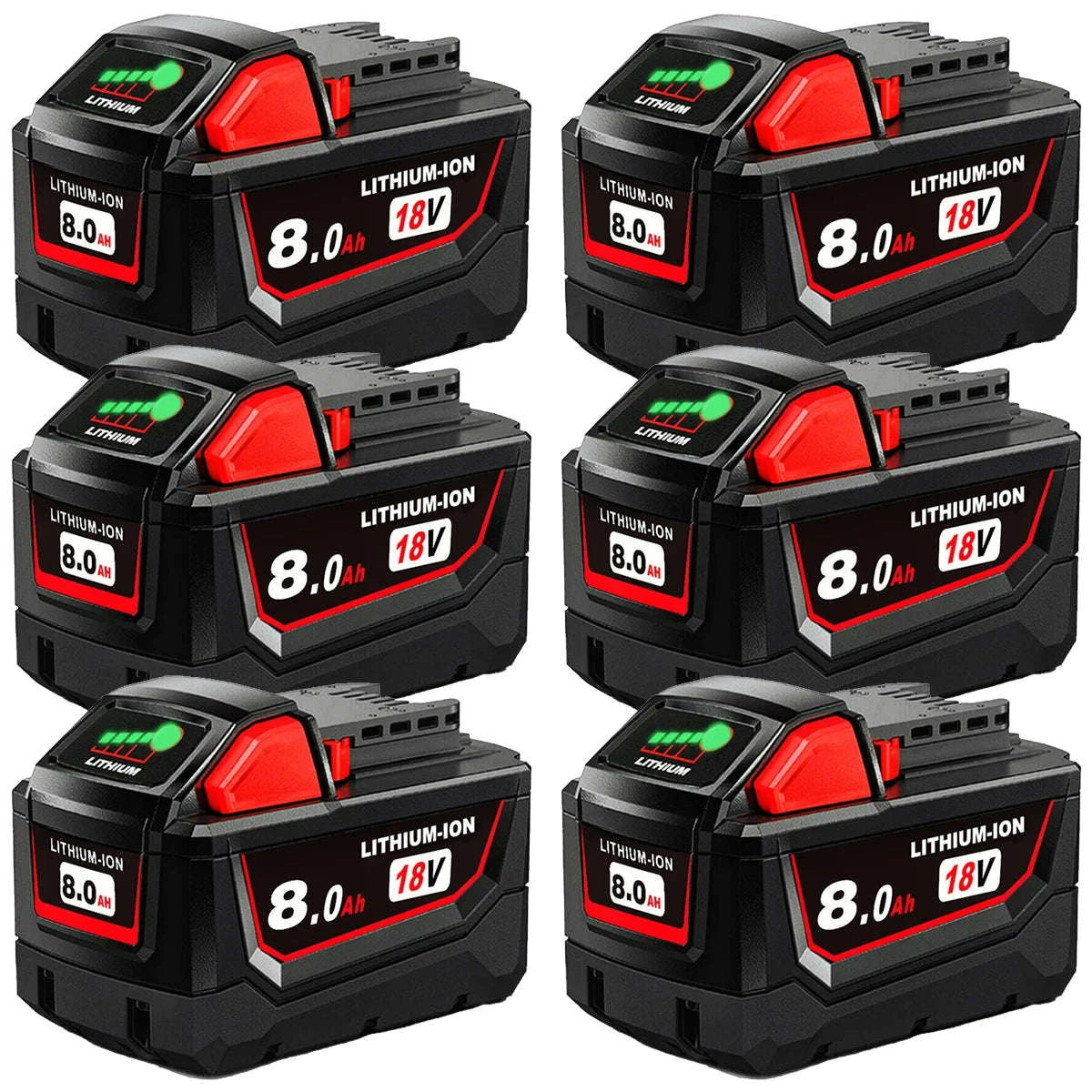18V 8.0Ah battery replacement compatible with high-quality Milwaukee M18 8000Ah cordless power tools-18V / United States / 2pcs
