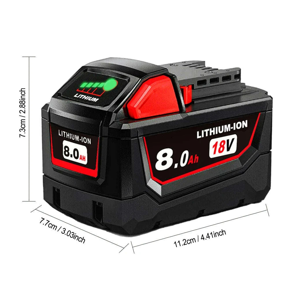 18V 8.0Ah battery replacement compatible with high-quality Milwaukee M18 8000Ah cordless power tools-18V / United States / 2pcs