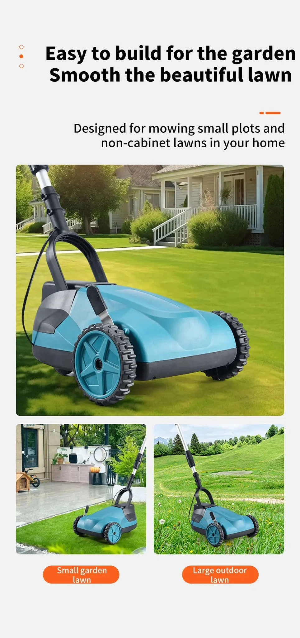 18V Cordless Brushless Grass Trimmer with Adjustable Height & Pole-1 pc battery / EU / france