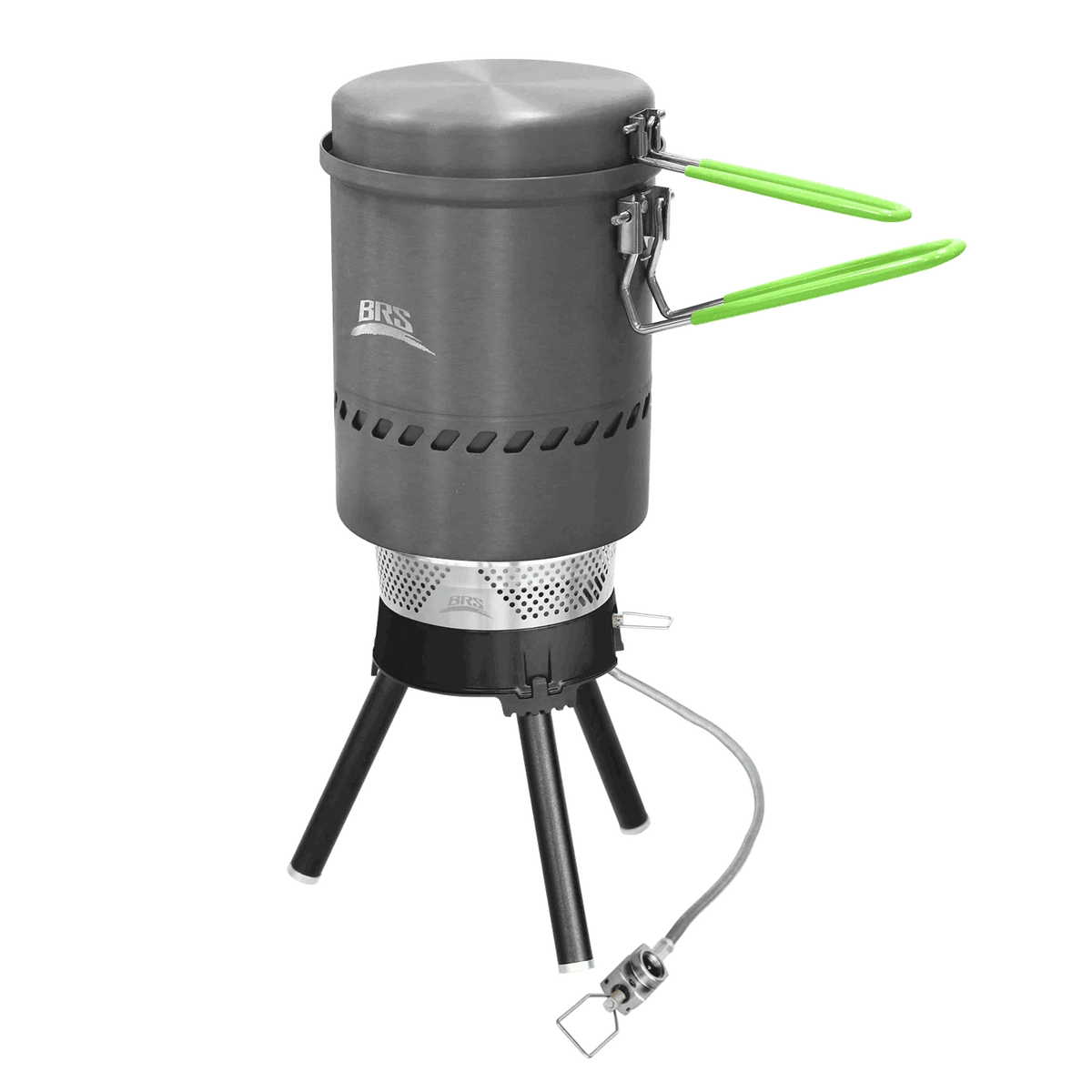 1900W Backpacking Gas Stove System for Fast Outdoor Cooking-Black Reactor Set 1L