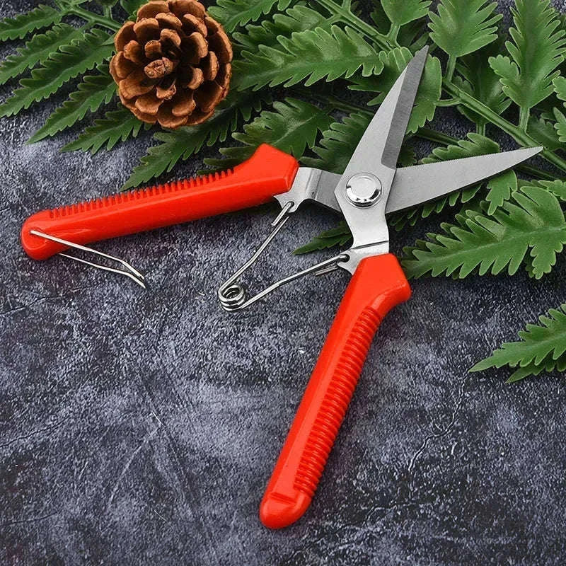 190mm Straight Head Pruning Shears for Precise Bonsai Trimming-JIAN002-Green