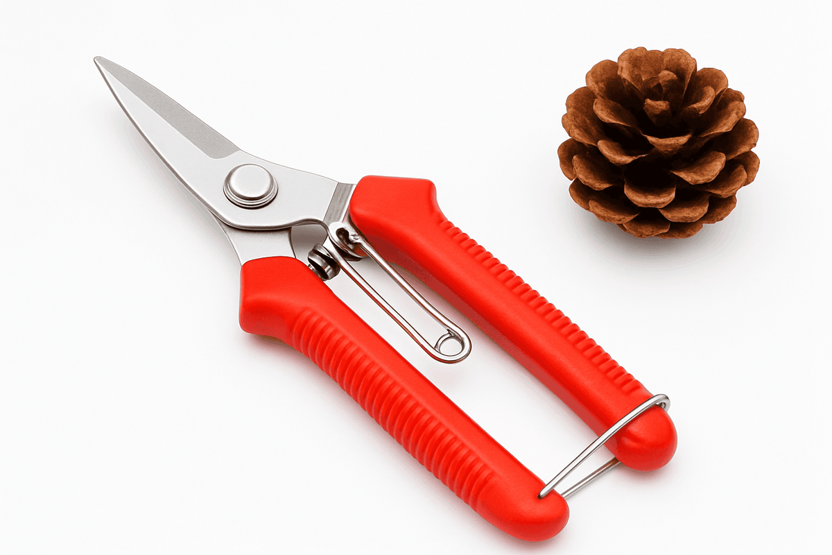 190mm Straight Head Pruning Shears for Precise Bonsai Trimming-JIAN002-Green