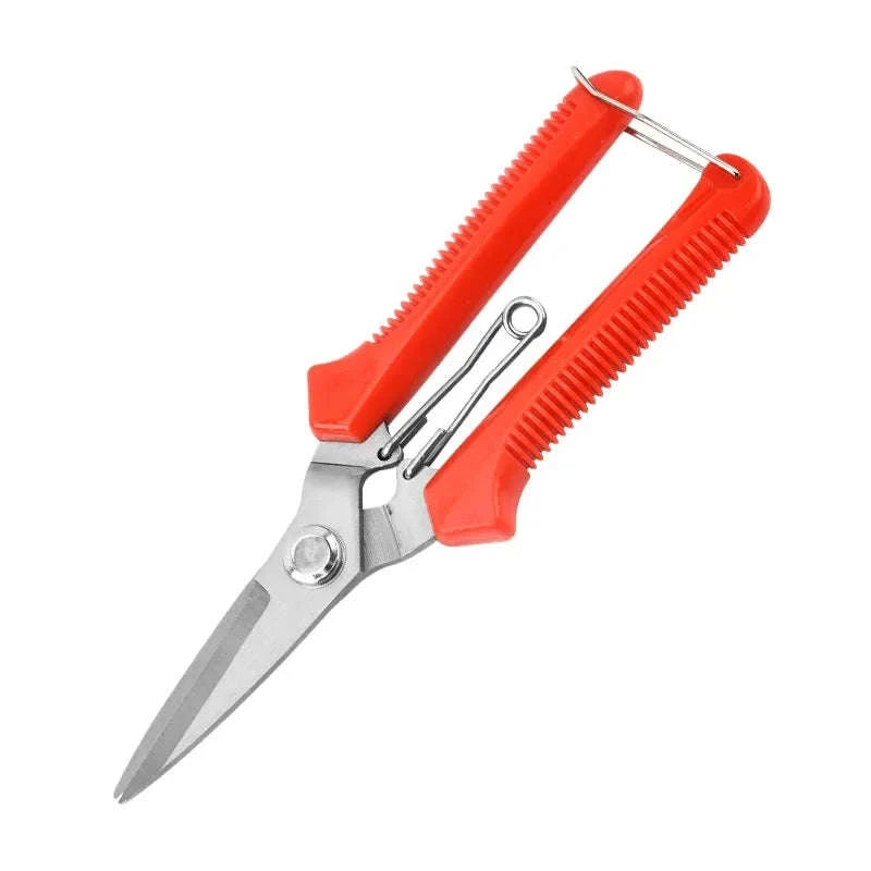 190mm Straight Head Pruning Shears Non-slip Handle Stainless Steel-JIAN002-Green