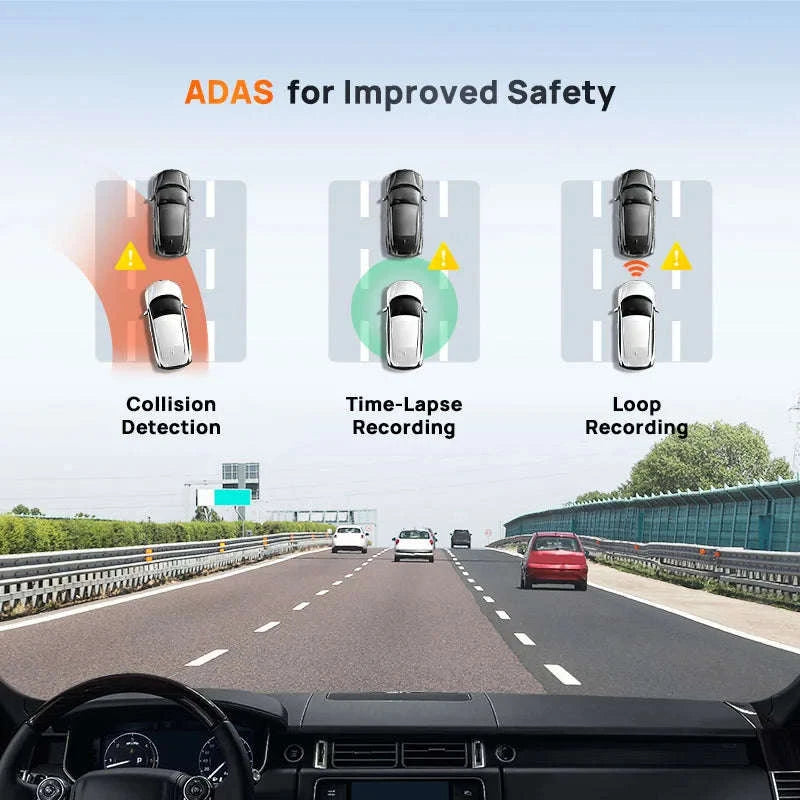 1944P HDR GPS Dash Cam with ADAS and Optional Rear Camera-2-Channel / Russian Federation / 128GB TF Card