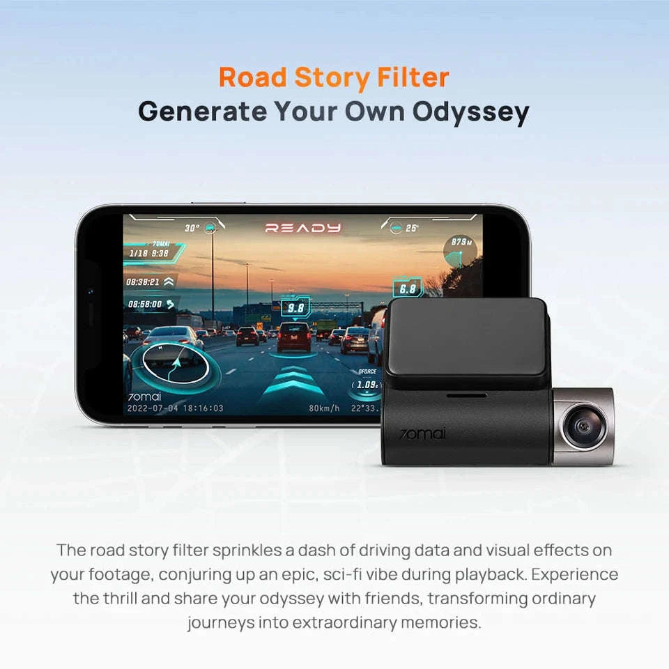 1944P HDR GPS Dash Cam with ADAS and Optional Rear Camera-2-Channel / Russian Federation / 128GB TF Card