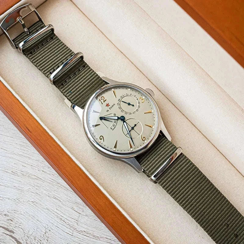 1963 Retro Pilot Men’s Automatic Watch 40mm, Sapphire Crystal, 5Bar-Yellow