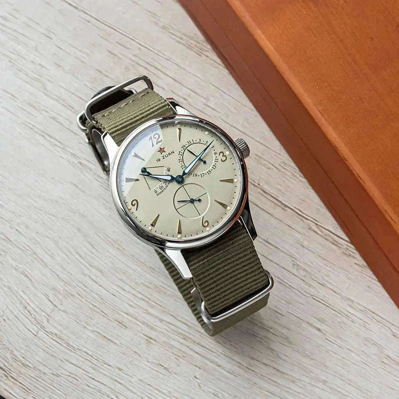 1963 Retro Pilot Men’s Automatic Watch 40mm, Sapphire Crystal, 5Bar-Yellow