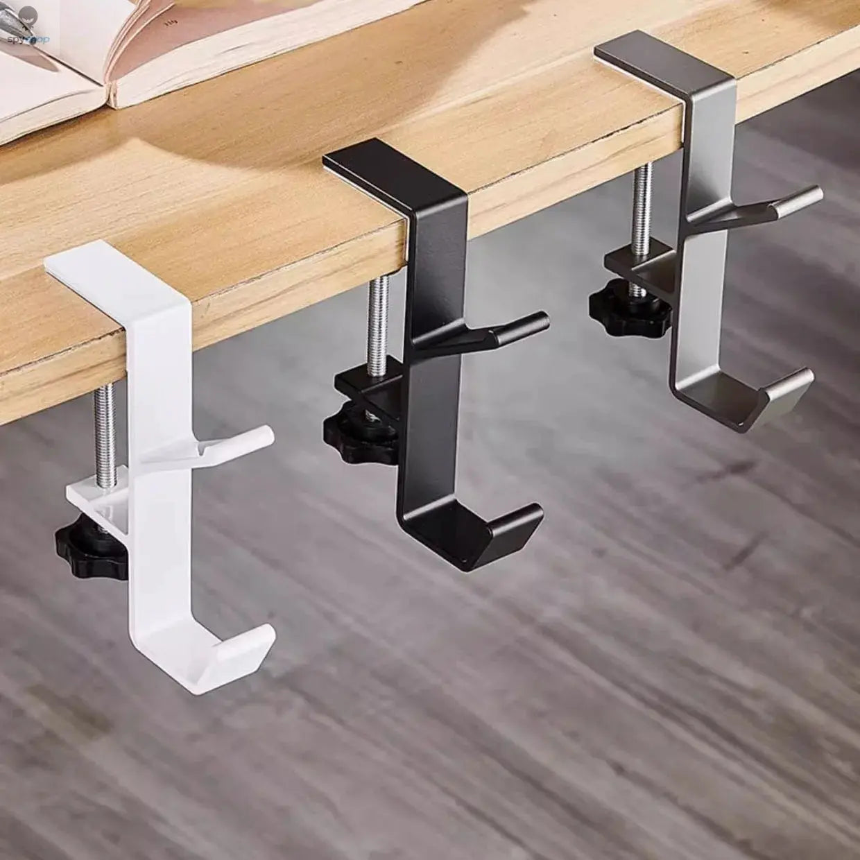 1PC Adjustable Desk Edge Hook Gaming Headset Desk Hanger Backpack Storage Hanging Hook Holder Punch-free Home Office Organizer Spy-shop.com