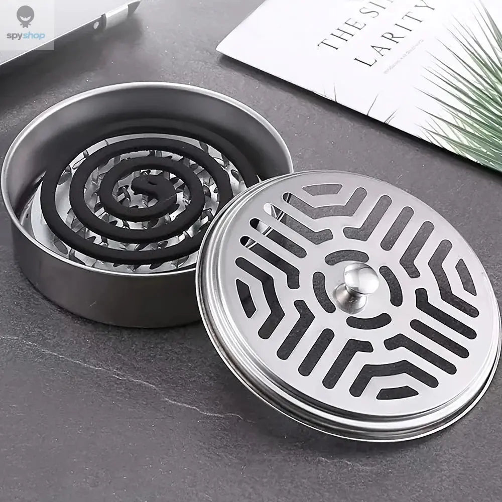 1PC Incense Holder, Mosquito Coil Tray Holder For Household With Lid, Outdoor Mosquito Coil Box, For Living Room And Bedroom Spy-shop.com