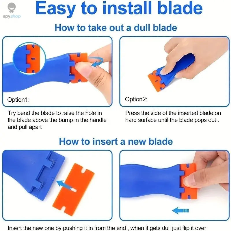 1Set Car Sticker Remover Multipurpose Plastic Small Paint Automotive Film Applying Tool Household Glass Cleaning Scraper Spy-shop.com