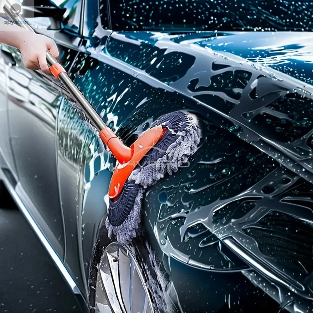 1X Car Cleaning Wash Multipurpose Kit Microfiber Brush Mop Sponge Wipe Auto Home Tools Universal Clean Accessories Yellow Gray