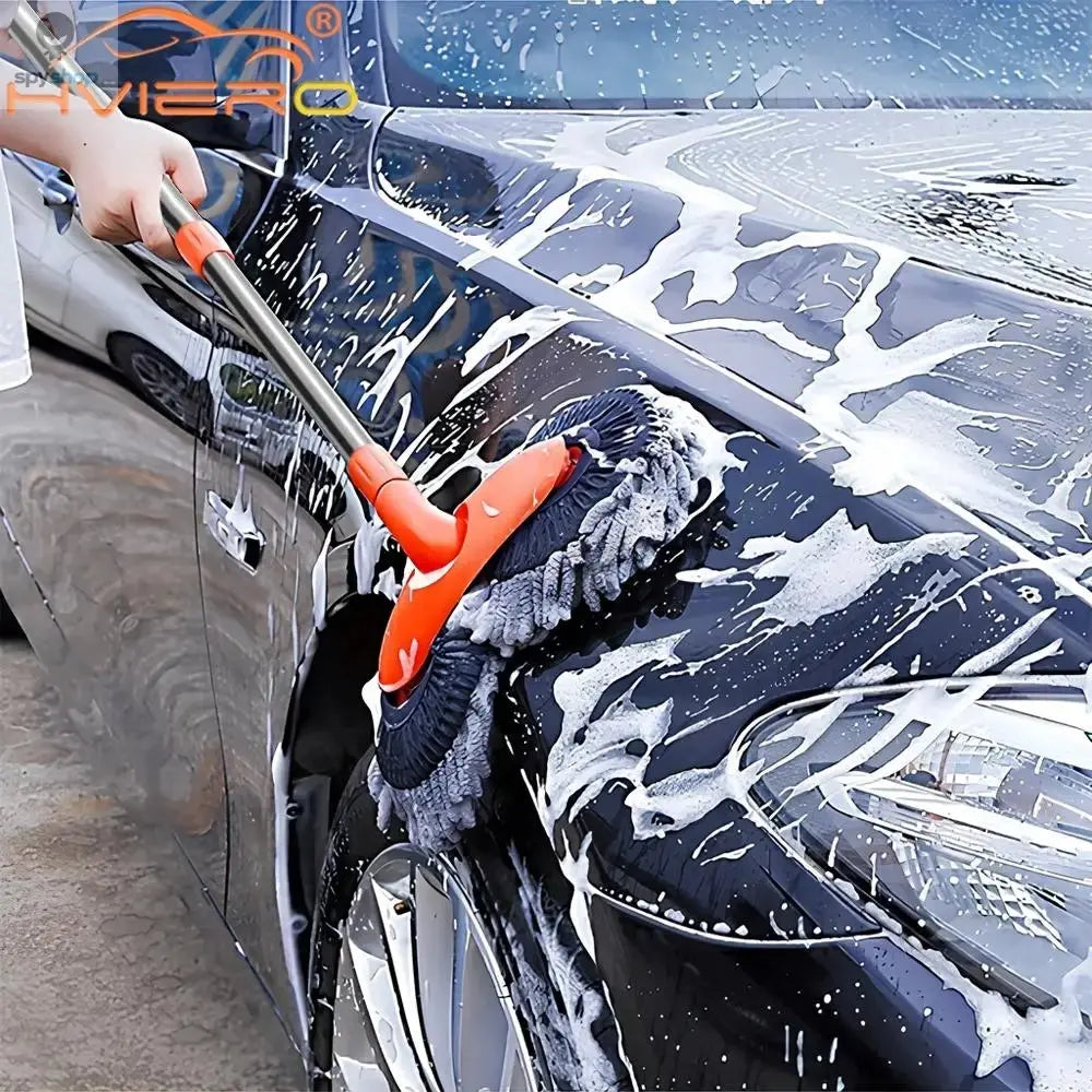 1X Car Cleaning Wash Multipurpose Kit Microfiber Brush Mop Sponge Wipe Auto Home Tools Universal Clean Accessories Yellow Gray