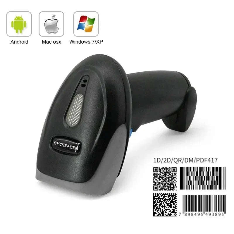 1D/2D QR Code Scanner USB Wired Handheld Barcode Reader-Default Title