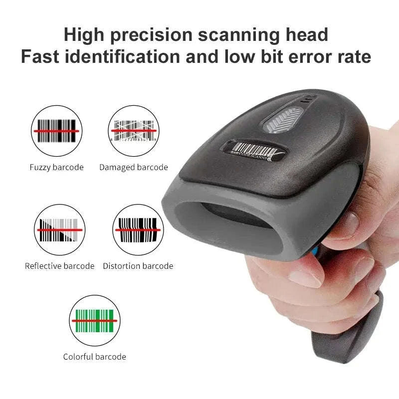 1D/2D QR Code Scanner USB Wired Handheld Barcode Reader-Default Title