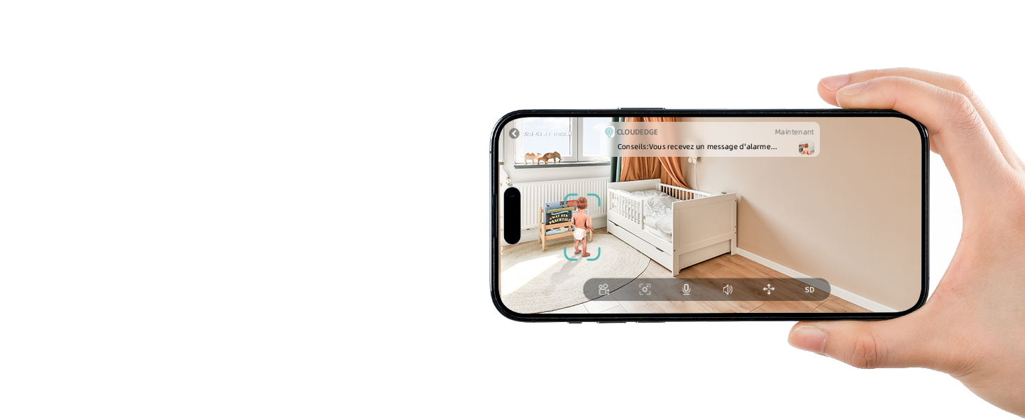 BOIFUN 1080P Baby Monitor with 355° PTZ and App Control