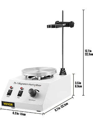 1L Heating Magnetic Stirrer Hot Plate with Stir Bar-United States / 100V-127V US Plug