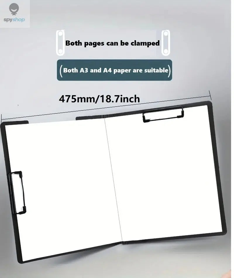 1pc A4 File Folders, Documents Organizer, Clipboard With Cover, Paper Folder For Business & School, Stationery & Office Supplies Spy-shop.com