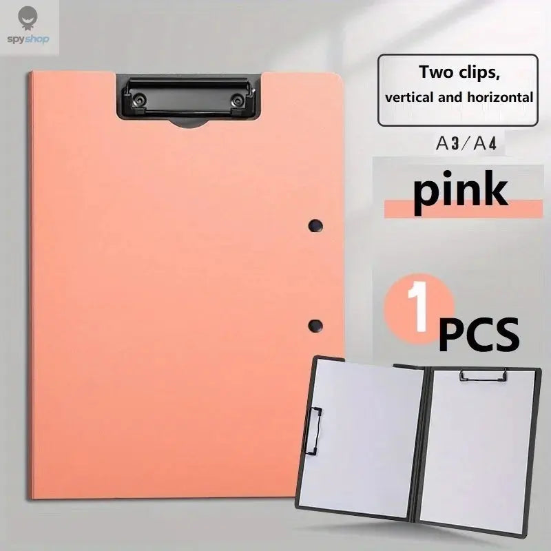 1pc A4 File Folders, Documents Organizer, Clipboard With Cover, Paper Folder For Business & School, Stationery & Office Supplies Spy-shop.com