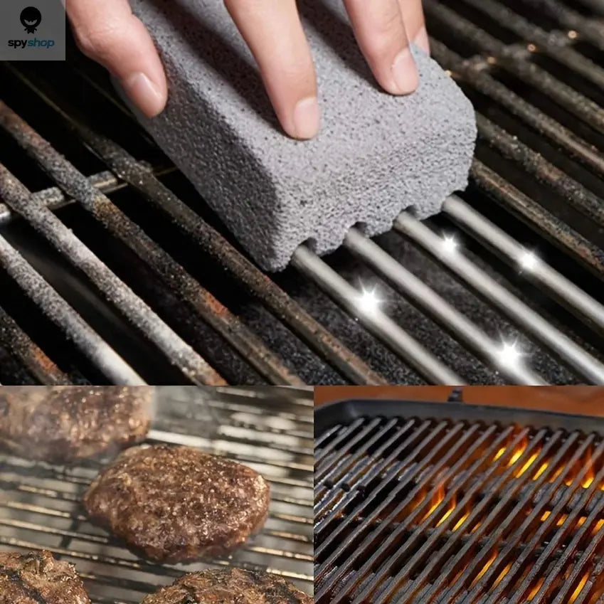 1pc BBQ Grill Cleaning Brush Brick Block Barbecue Cleaning Stone Pumice Brick For Barbecue Rack Outdoor Kitchen BBQ Tools Spy-shop.com