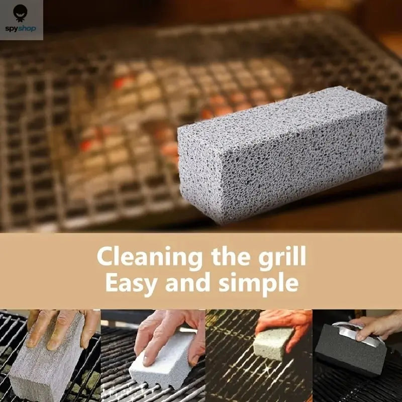 1pc BBQ Grill Cleaning Brush Brick Block Barbecue Cleaning Stone Pumice Brick For Barbecue Rack Outdoor Kitchen BBQ Tools Spy-shop.com